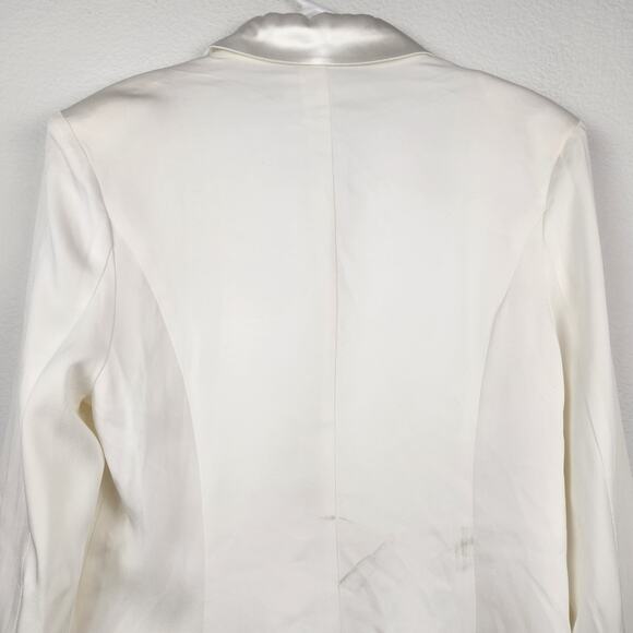 Retrofete Ilaria Blazer Dress White Size Large Bridal Wedding NWT Double Breast - Picture 7 of 15